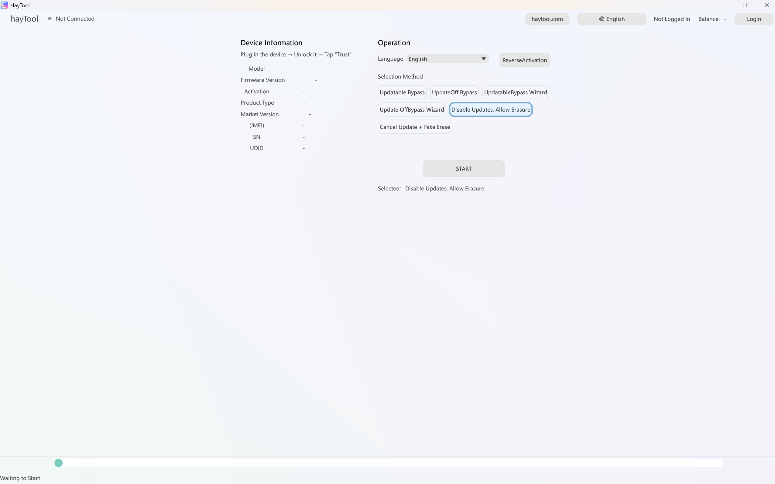 Block Updates, Allow Erase